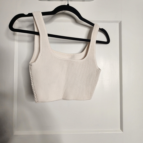 Babaton sculpt knit tank white - Picture 2 of 3